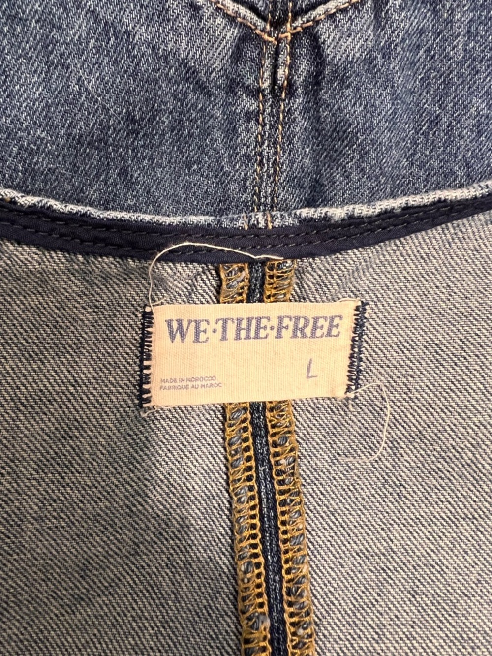 NEW WE THE FREE FREE PEOPLE HIGH ROLLER SHORTALL DENIM ROMPER ✨ - Picture 4 of 4